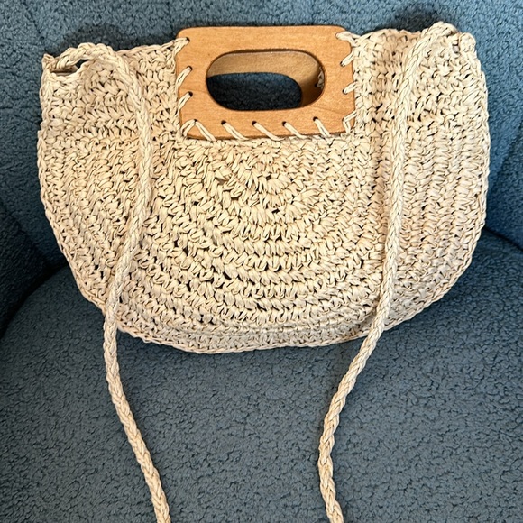 Source Unknown Raffia clutch/crossbody bag - Picture 2 of 2